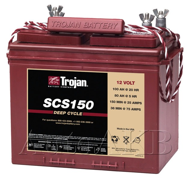 Аккумулятор лодочный Trojan SCS150 12V (с жидким электролитом) 100 Ач