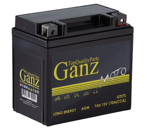 Аккумулятор мото GANZ AGM 7 А/ч 170А ОП (114x70x108) GTZ7S (YTZ7S)