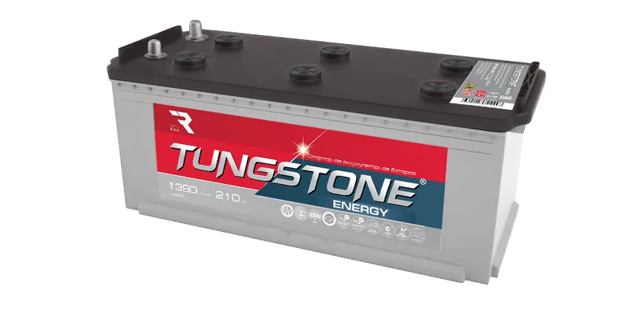 Аккумулятор грузовой TUNGSTONE ENERGY 6СТ-210А.ч 1390А ОП (516x223x223) D5