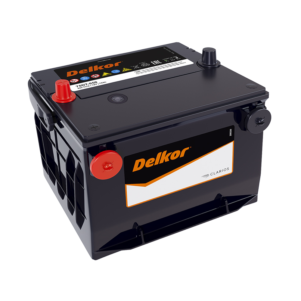 Аккумулятор автомобильный DELKOR DT75-650 DUAL 6СТ-75 Ач