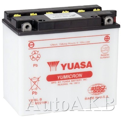 Аккумулятор мото YUASA YB16L-B 19 Ач