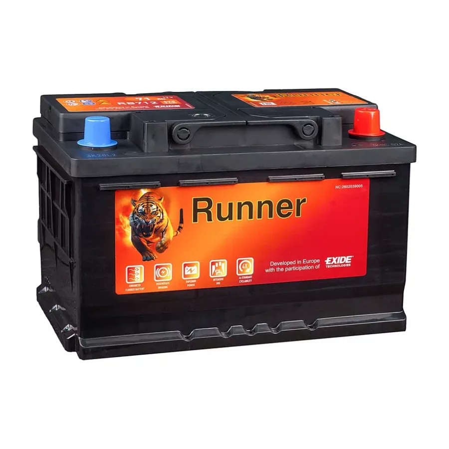 Аккумулятор автомобильный RUNNER 71R RB712 670A 278х175х175 71 Ач