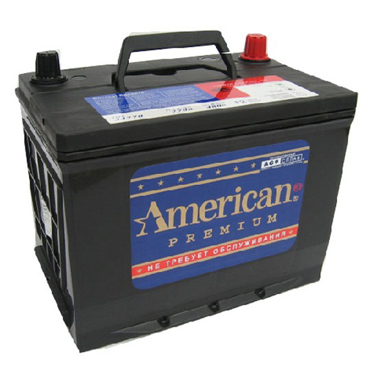 Аккумулятор автомобильный American 34610 6СТ-75 прям.
