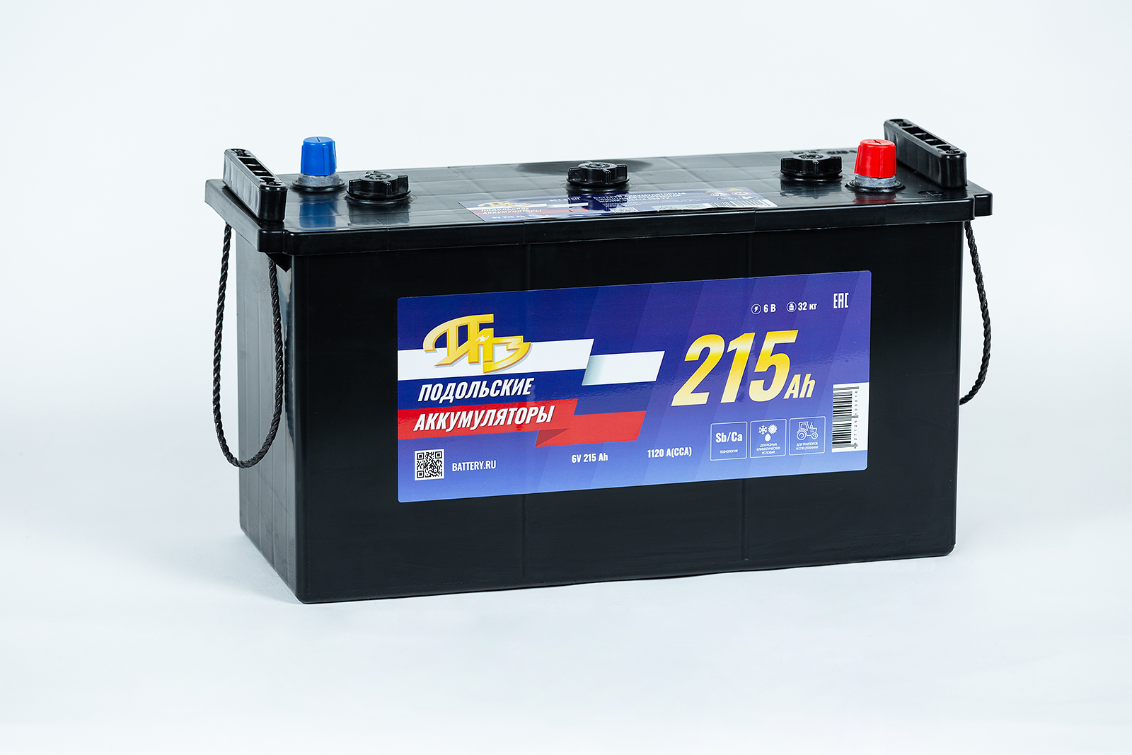 Аккумулятор автомобильный ПАЗ 3СТ-215 прям 3V 215 А.Ч 1150А (425х171х226)