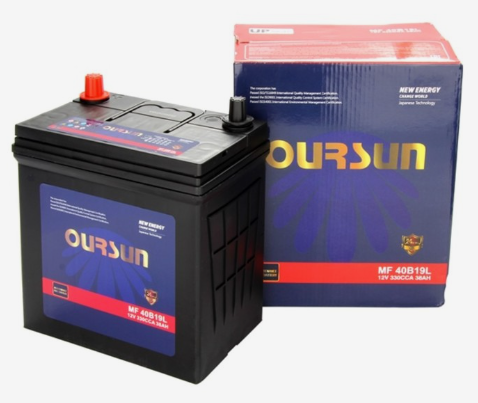 OURSUN JIS MF 40B19L 38Ah 330A ОП (196х128*222) B19L