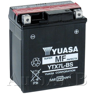 Аккумулятор мото YUASA YTX7L-BS 6 Ач