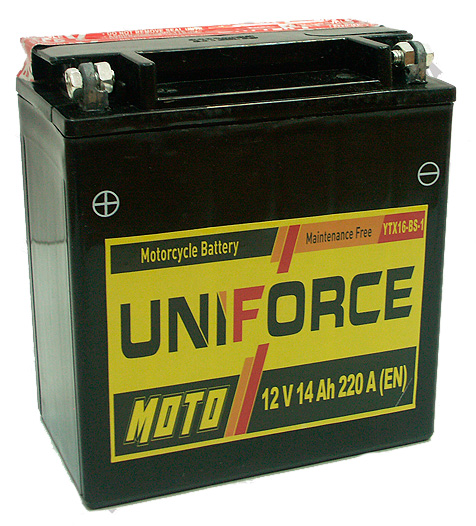 Аккумулятор для мотоцикла Uniforce Moto 514902 (YTX16-BS-1) 14 Ач