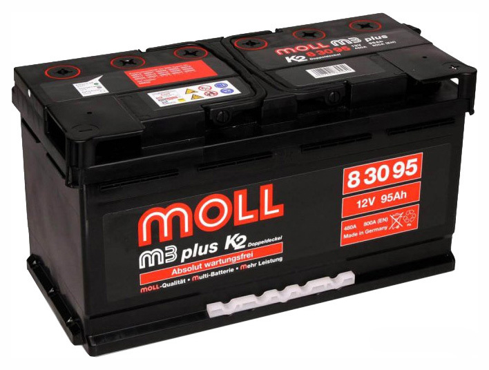 Аккумулятор автомобильный MOLL M3plus 6СТ-95 Ач обр.