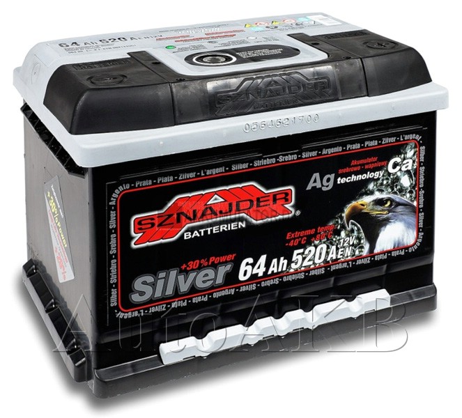 Аккумулятор автомобильный SZNAJDER Silver 564 25 6СТ-64 Ач обр. (низкий)