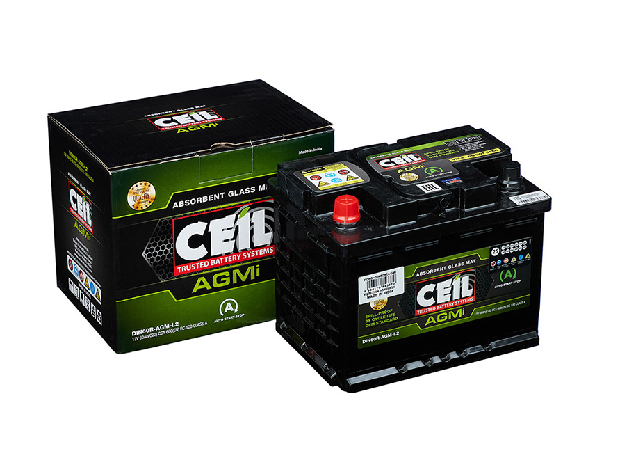 Аккумулятор автомобильный CEIL AGM 60Ah 640A (242x175x190) L2 ПП