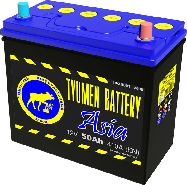 Аккумулятор автомобильный TYUMEN BATTERY Asia 6СТ-50 Ач обр. (60B24L)