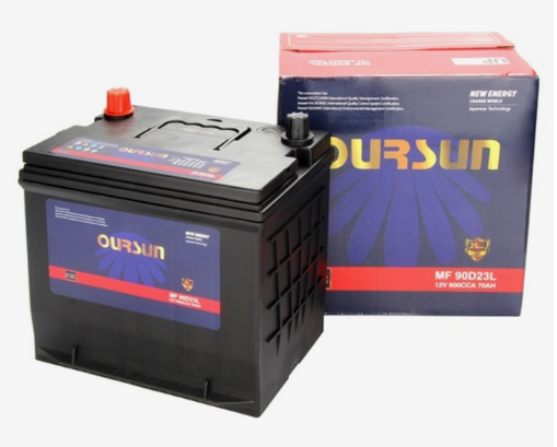 Аккумулятор автомобильный OURSUN JIS 70Ah 600A ОП (232х173х225) D23L