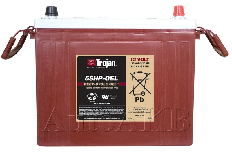 Аккумулятор тяговый Trojan 5SHP-GEL 12V (гелевый)  125 Ач