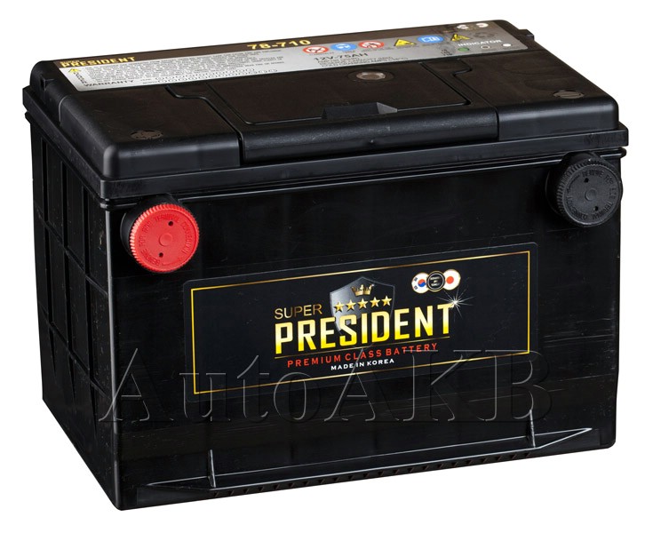 Аккумулятор автомобильный Super President 78-710 6СТ-85 Ач боковые клеммы