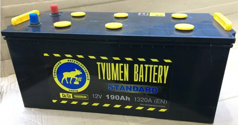 Аккумулятор грузовой TYUMEN BATTERY STANDARD 6СТ-190 Ач обр.
