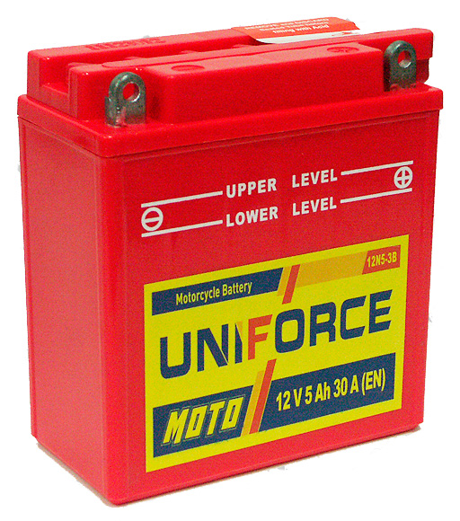 Аккумулятор для мотоцикла Uniforce Moto 505012 (12N5-3B) 5 Ач