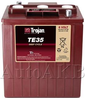 Аккумулятор тяговый Trojan TE35 6V (с жидким электролитом) 245 Ач