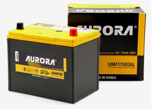 Аккумулятор автомобильный AURORA JIS ULTRA UMF-115D26L 85А/ч 750А ОП (257х172х220) D26L