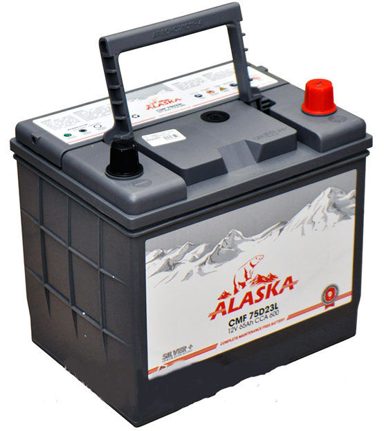 Аккумулятор автомобильный Alaska CMF 65L 75D23L silver+ 6СТ-65 Ач обр.