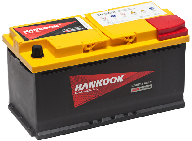 Аккумулятор автомобильный HANKOOK SA 59520 AGM 6СТ-95 Ач обр.