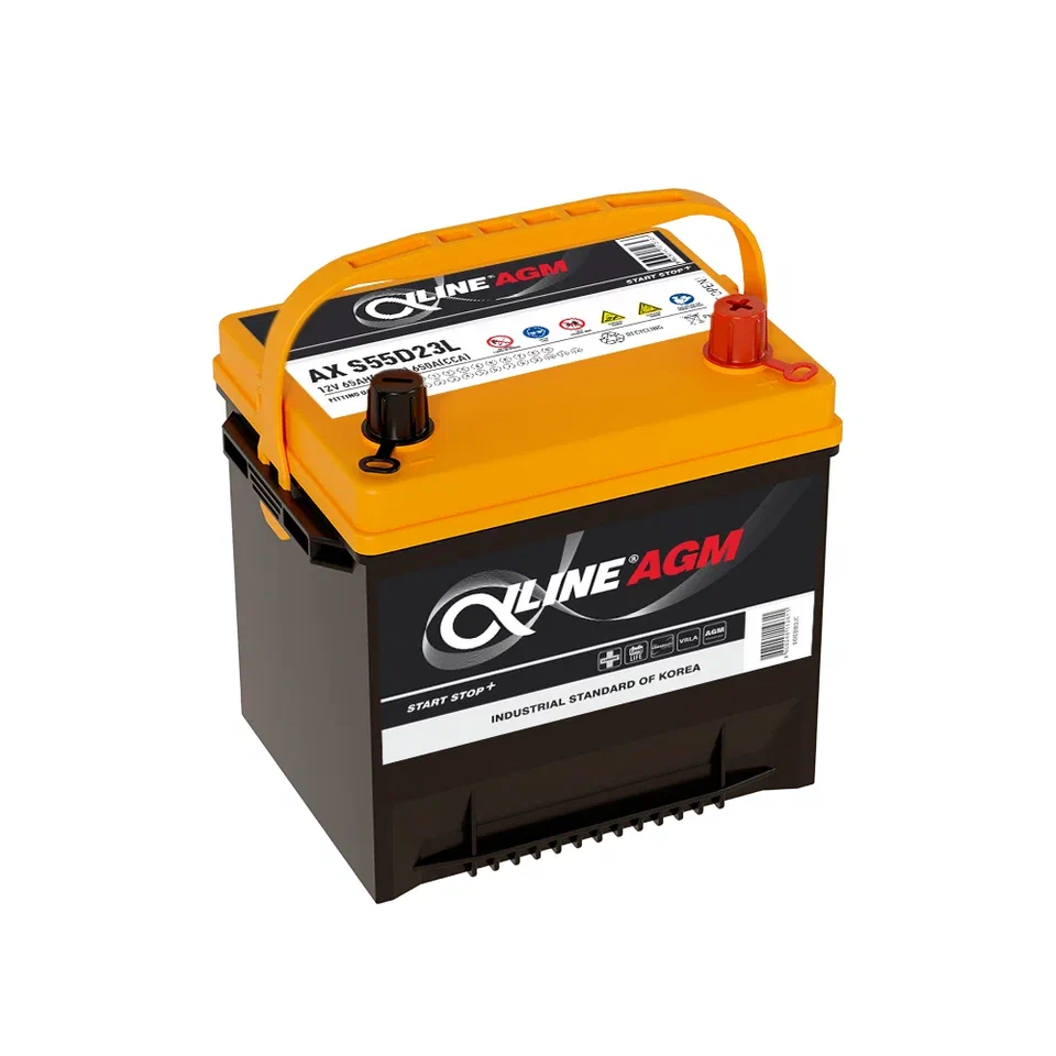 Аккумулятор AlphaLINE AGM AX S55D23L 6СТ-50 Ач обр.