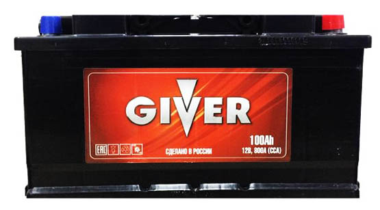 Аккумулятор автомобильный Giver 6СТ-100 Ач обр.