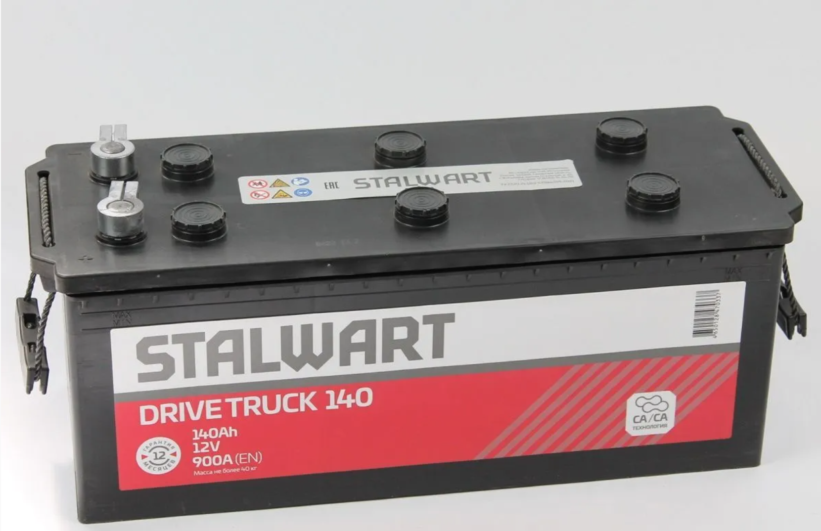 Аккумулятор автомобильный STALWART Drive TRUCK 140 Ah 900 A ПП (513х189х218) D4 росс.конус/болт