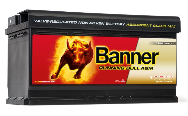 Аккумулятор автомобильный BANNER Running Bull AGM 592 01 6СТ-92 Ач обр.