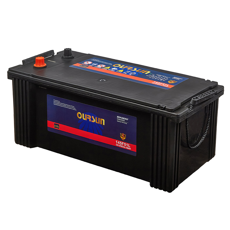 Аккумулятор грузовой OURSUN JIS 145F51L 150Ah 870A ПП (508х216х224) D5