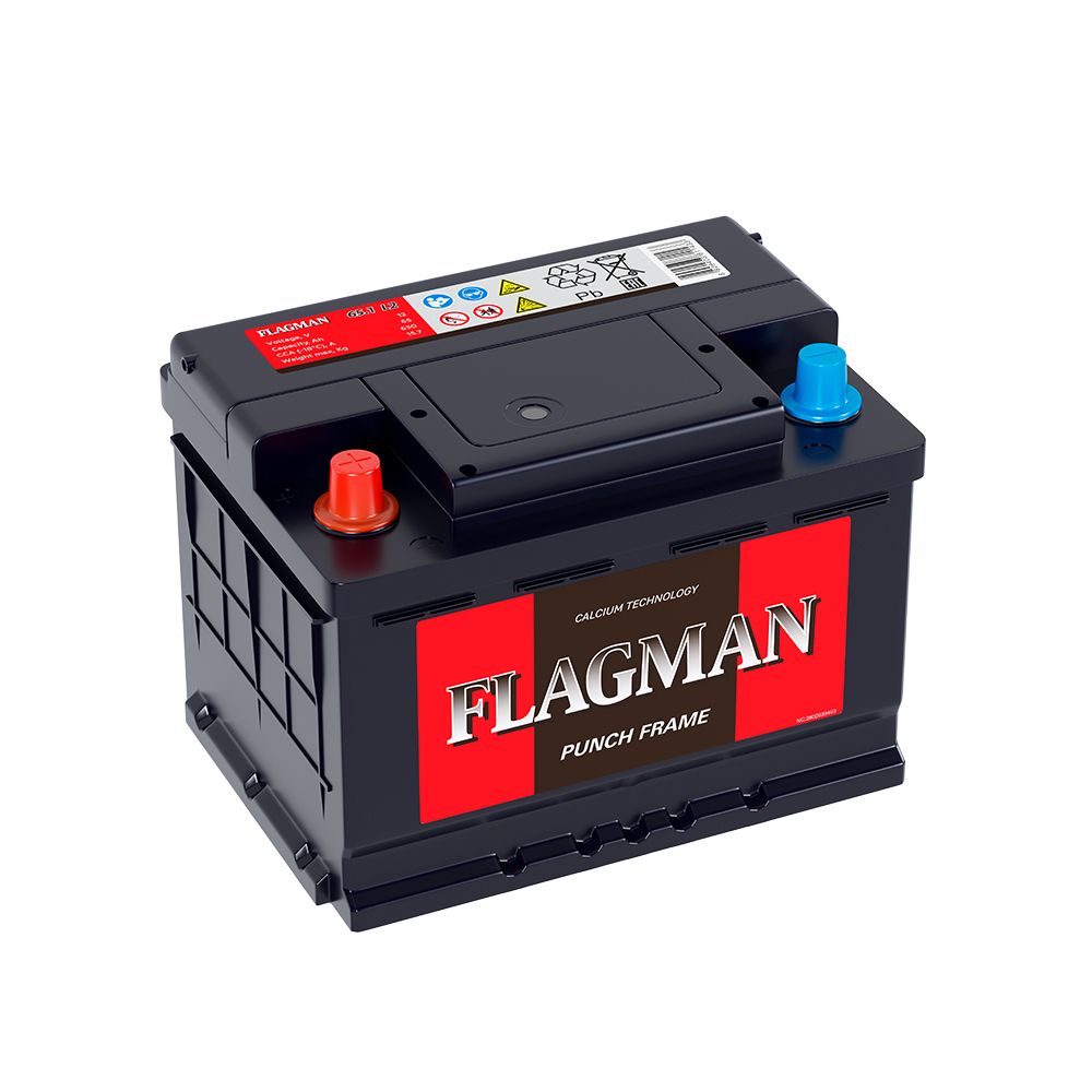 Аккумулятор автомобильный FLAGMAN 65Ah 630A ПП (242x175x190) L2