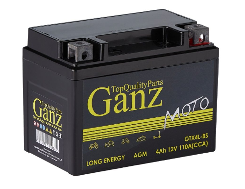 Аккумулятор мото GANZ AGM 4 А/ч 110А ОП (113x70x89) GTX4L-BS (YTX4L-BS)