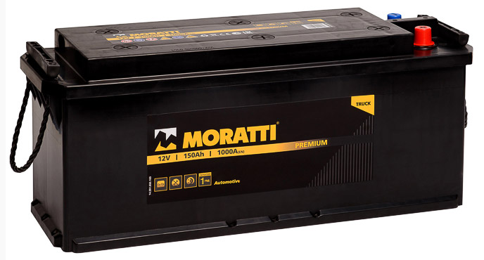 Аккумулятор грузовой Moratti 6СТ-150 Ач обр.