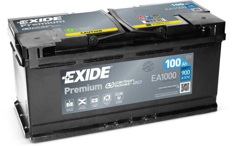 Аккумулятор автомобильный Exide Premium EA 1000 6СТ-100 Ач обр. 