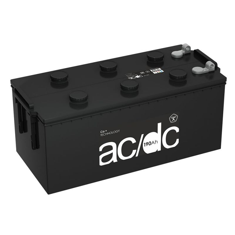 Аккумулятор автомобильный AC/DC D5 190Ah 1250A ПП болт (513x223x223) D5
