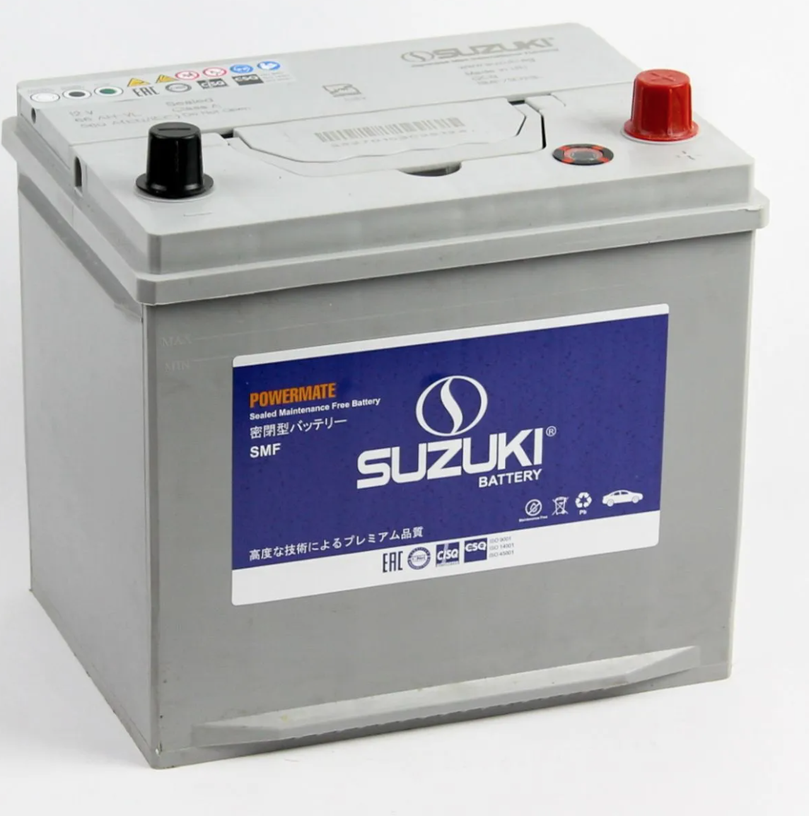 Аккумулятор автомобильный SUZUKI 6СТ-66.0 75D23L 66Ah 560A ОП (230x173x225) D23L