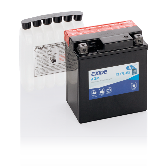 Аккумулятор мото EXIDE ETX7L-BS/YTX7L-BS 6 Ач