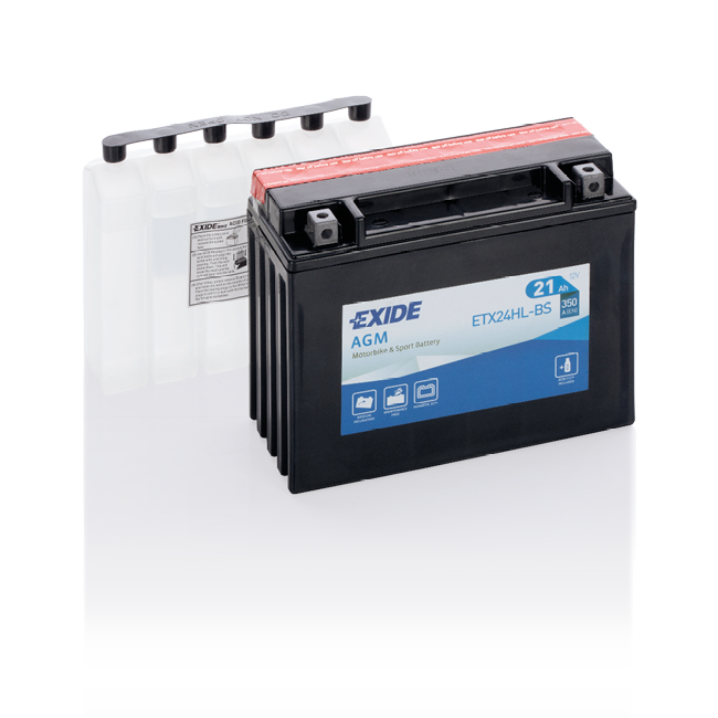 Аккумулятор мото EXIDE ETX24HL-BS 21 Ач