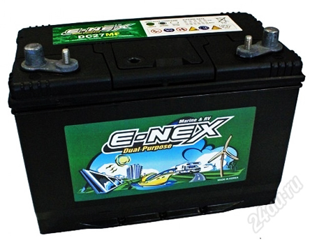 Аккумулятор лодочный Atlas E-NEX XDC27MF 6СТ-90 Ач прям.