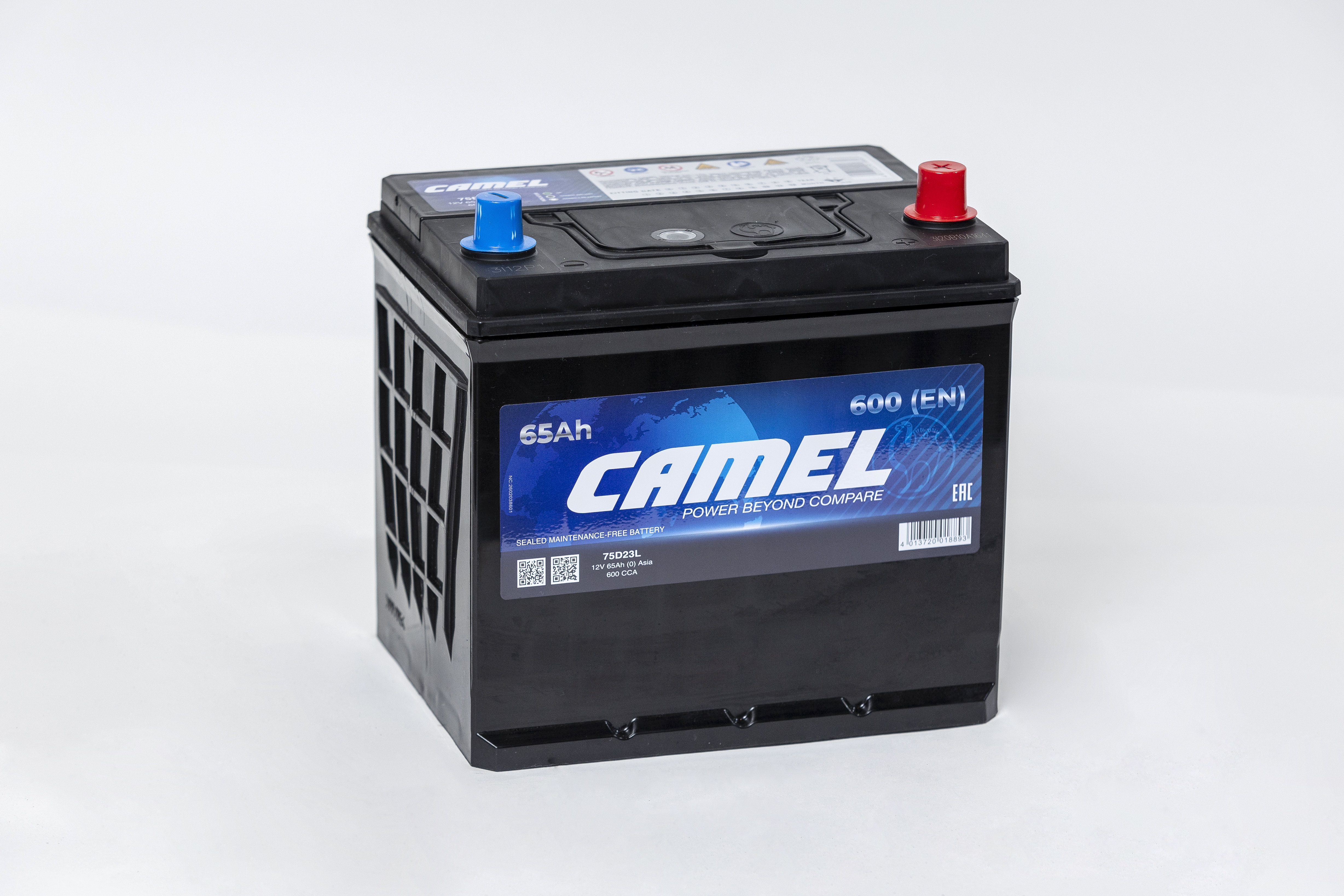 Аккумулятор автомобильный CAMEL Asia 65Ah 600A ОП (75D23L)