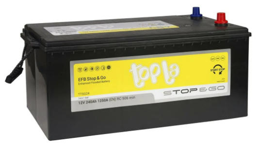 Аккумулятор TOPLA EFB Stop&Go 240.1 Ah+L 1250А 454612 TSG24 74027 ПП (518x276x242) D6