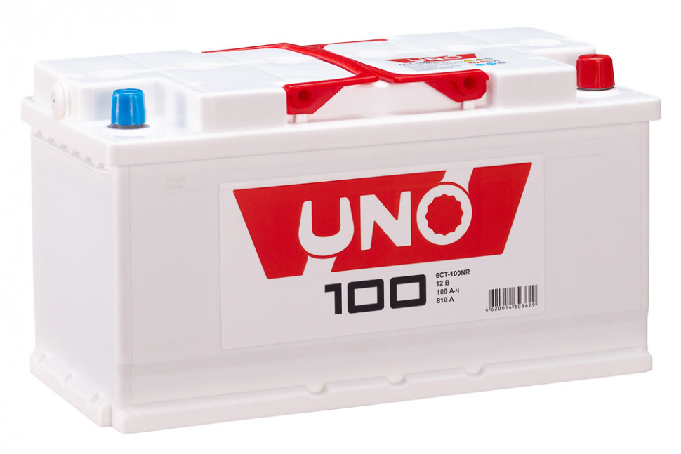Аккумулятор автомобильный UNO 6СТ-100NR 100Ач 810А оп (арт.600120010)
