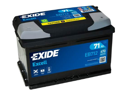 Автомобильный аккумулятор EXIDE EXCELL EB712 71Ah 670A