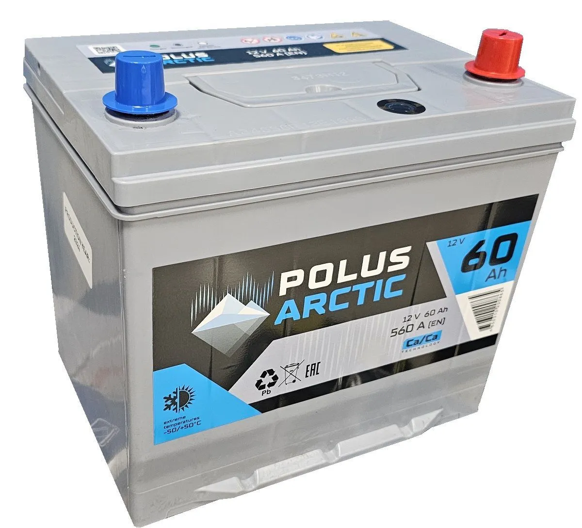 Аккумулятор автомобильный POLUS ARCTIC 6СТ-60.0 Ач 560А ОП (232х170х225) D23L