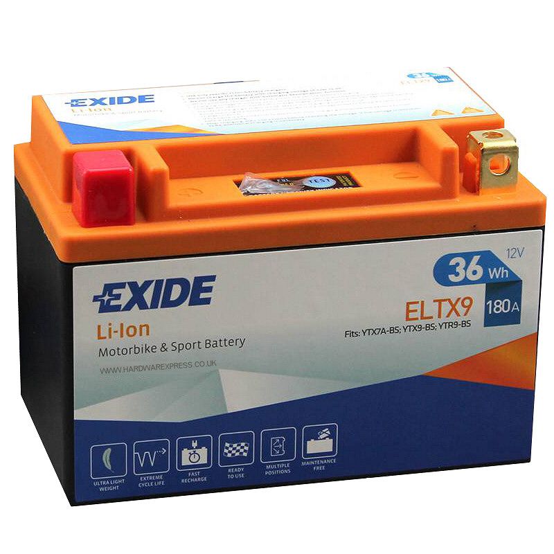 Аккумулятор мотоциклетный EXIDE LI-ION ELTX9 3 Ач