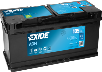 Аккумулятор автомобильный Exide AGM EK1050 6СТ-105 Ач обр. (Start-Stop)