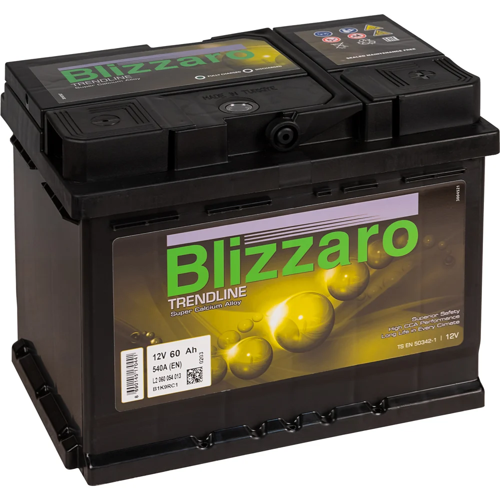 BLIZZARO TRENDLINE 60R ОП 540A (242x175x190) L2 60 Ач