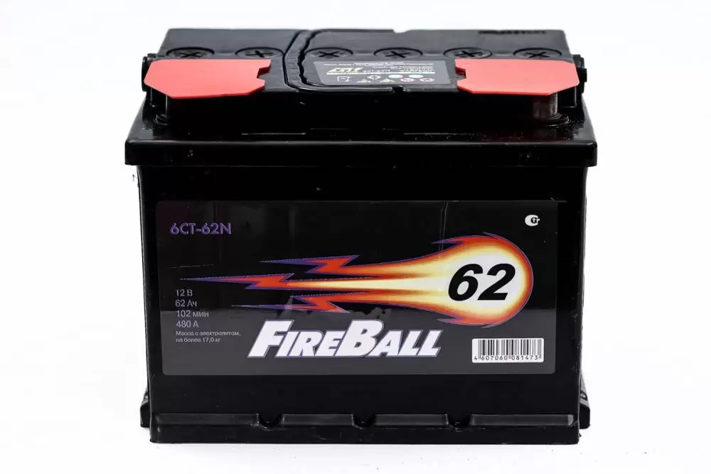 Аккумулятор автомобильный FireBall 6СТ-62 Ач пп.