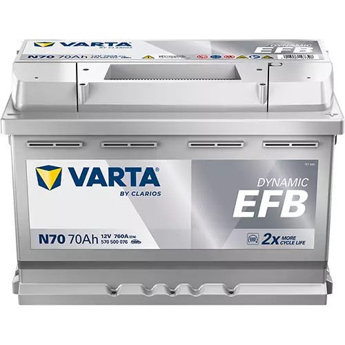 Аккумулятор автомобильный Varta Dynamic EFB Start-Stop N70 6СТ-70 Ач обр.