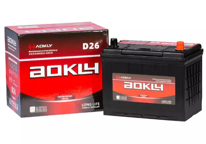 Аккумулятор автомобильный AOKLY 95D26L 80А.ч 640А ОП (258x173x220) D26L