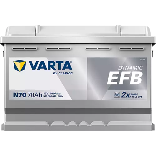 Аккумулятор автомобильный Varta Dynamic EFB Start-Stop N70 6СТ-70 Ач обр.